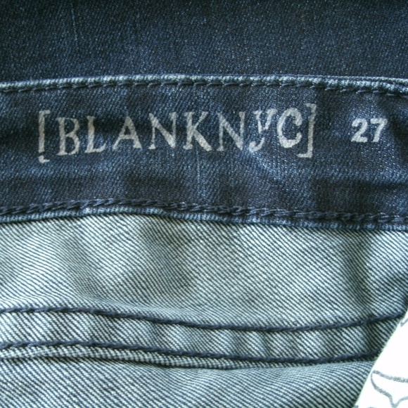 BLANK NYC Jeans Skinny Exposed Ankle Zipper Dark Wash Size 27 Cotton Spandex - Picture 8 of 14